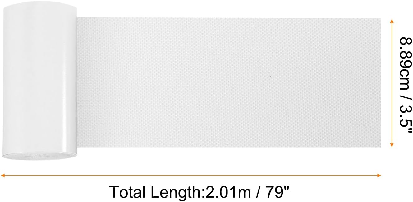 Repair Patches Repair Tape Self-Adhesive DIY Repair Patch Linen Gear Patch for Sofa, Furniture, Chair, Clothing,Tents,3.5x79 Inch,White