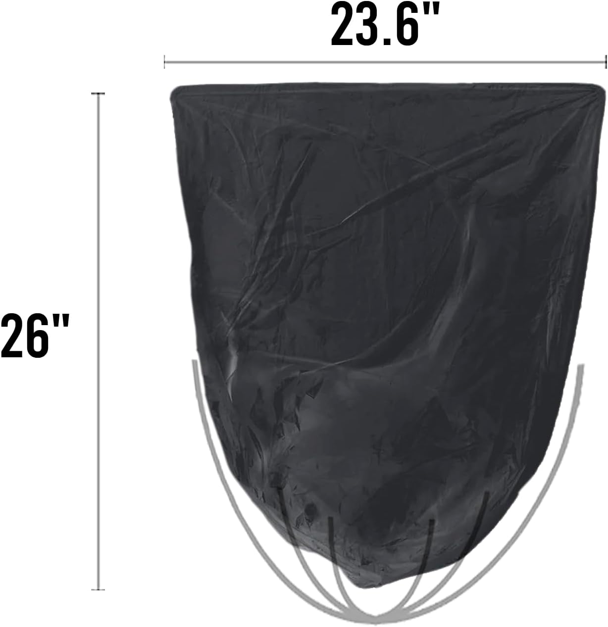 8-10 Gallon Trash Bags, 300 Count Black Garbage bags, Multi-purpose Trash Can Bin Liners for Bathroom, Office, Industrial, Commercial, Janitorial, Municipal, Recycling