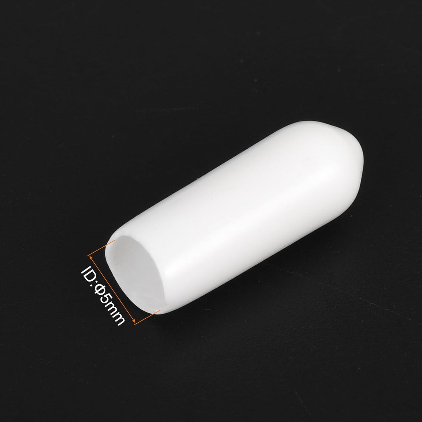 uxcell 20pcs Rubber End Caps 5mm ID Vinyl Round End Cap Cover Screw Thread Protectors White