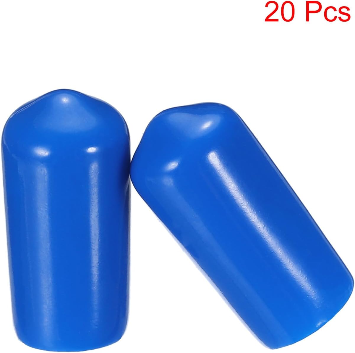 uxcell 20pcs Rubber End Caps 9.5mm ID Vinyl PVC Round Tube Bolt Cap Cover Screw Thread Protectors Blue