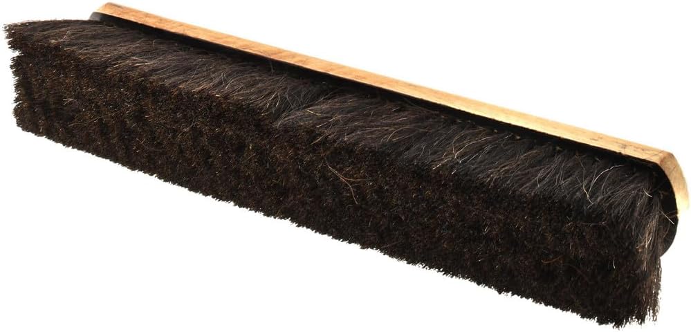 PRO SOURCE Horsehair Push Broom Head with Threaded Wood Block: 18 inch Wide