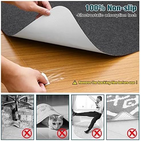 2 Pack Desk Chair Mat for Hardwood Floor & Tile 55"x35" Office Chair Mat for Rolling Chairs Large Anti-Slip-Recyclable Material Computer Chair Rug for Office/Home