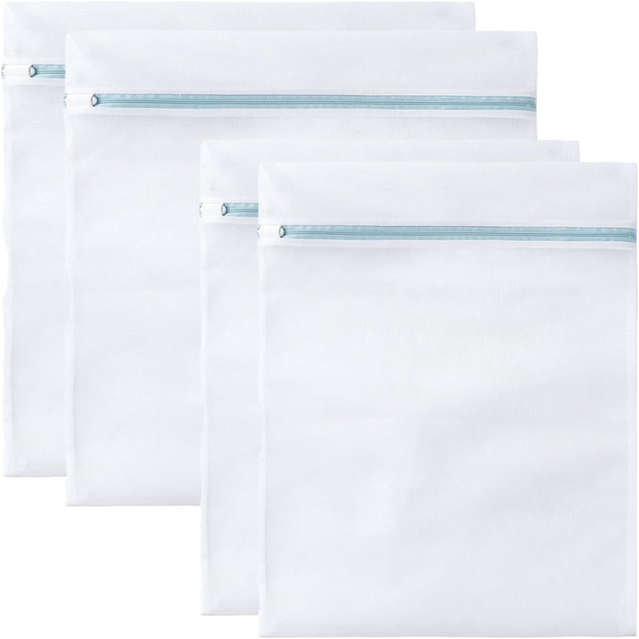 4 Pcs Large Mesh Laundry Bags for Delicates Intimates Lingerie with Zipper 2 Pcs 20” x 24”, 2 Pcs 24” x 24”