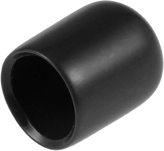 uxcell 20pcs Rubber End Caps 9mm ID Vinyl Round Tube Bolt Cap Cover Thread Protectors Black