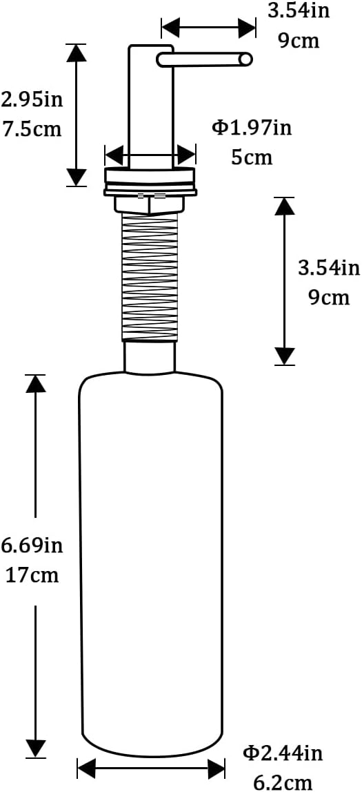 Matte Black Kitchen Sink Soap Dispenser GAPPO Countertop Pump Hand Lotion Built in Bottle Upgrade Stainless Steel Screw