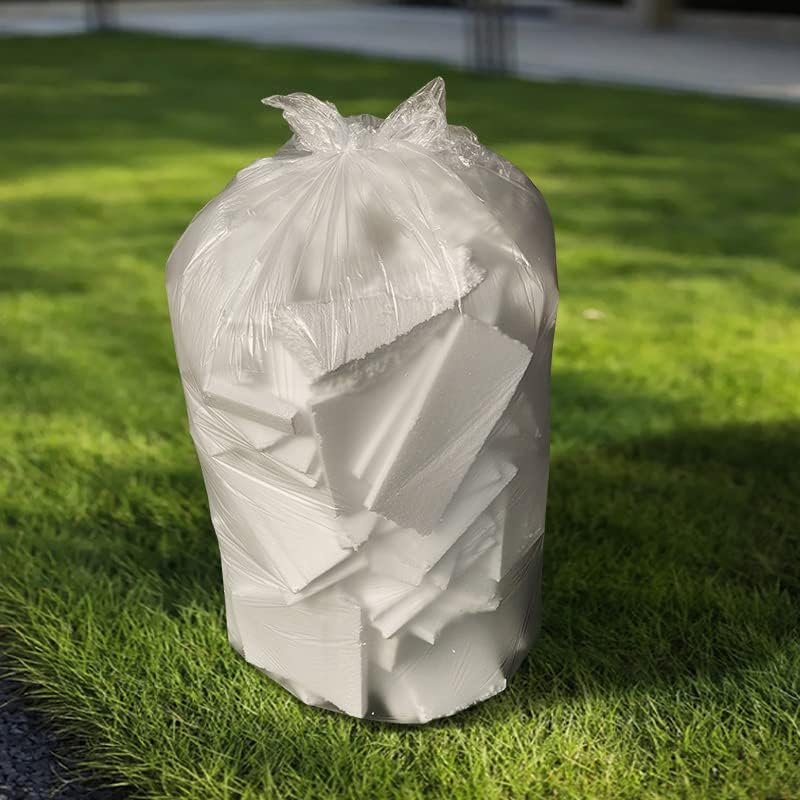 TYPLASTICS 55 Gallon Clear Trash Can Liners - 36" x 60" - High Density Garbage Bags - Case of 200 - Multipurpose for Office, Outdoor, Recycling, Industrial and Commercial