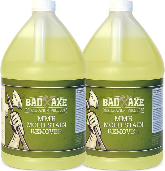 Bad Axe MMR Instant Mold Stain and Mildew Stain Remover - Professional Strength, Contractor Grade Cleaning Solution, Professional Quality Formula, Odor Removal, 1 Gallon (2)