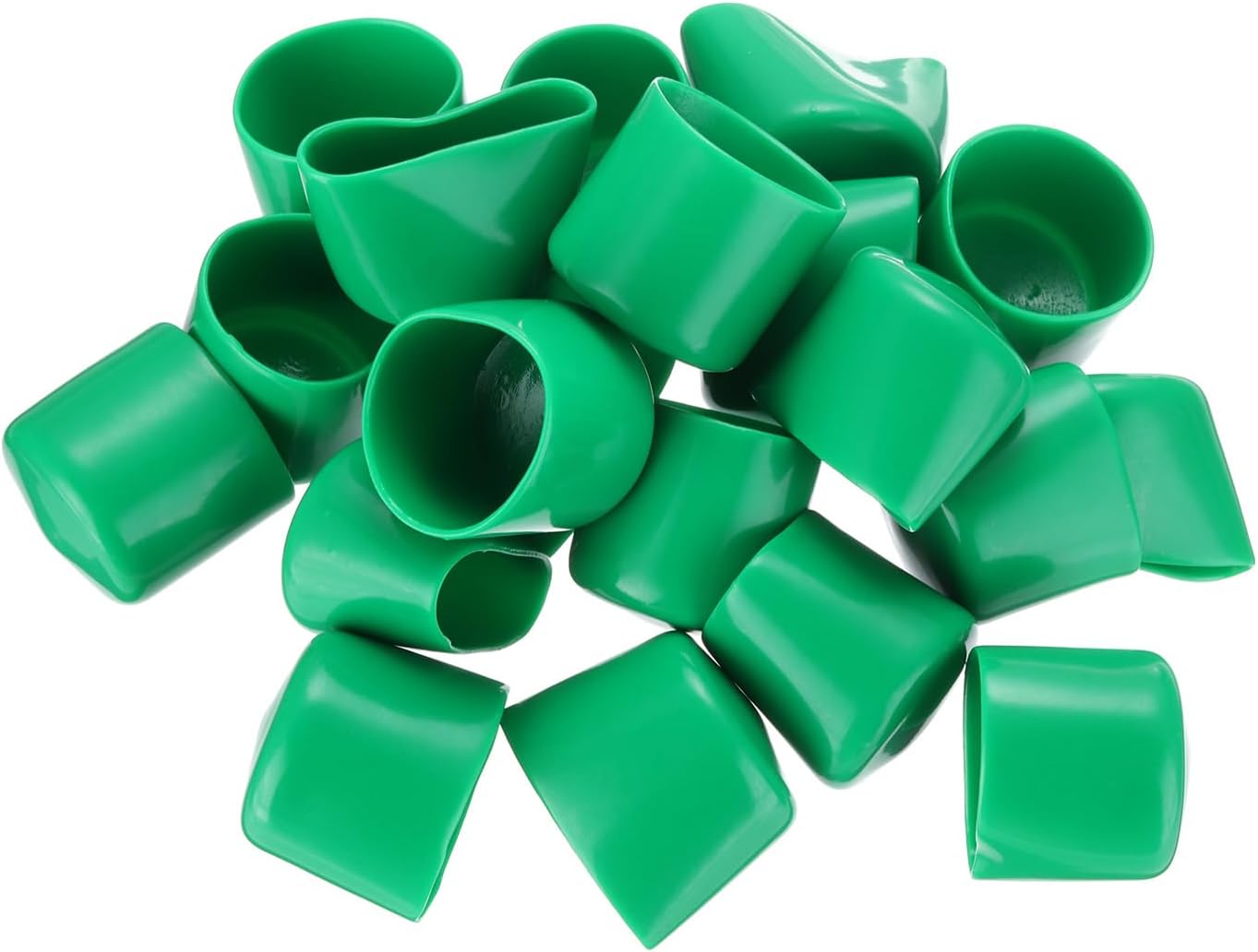 uxcell 20pcs Rubber End Caps 35mm(1 3/8") ID Vinyl PVC Round Tube Bolt Cap Cover Screw Thread Protectors Dark Green