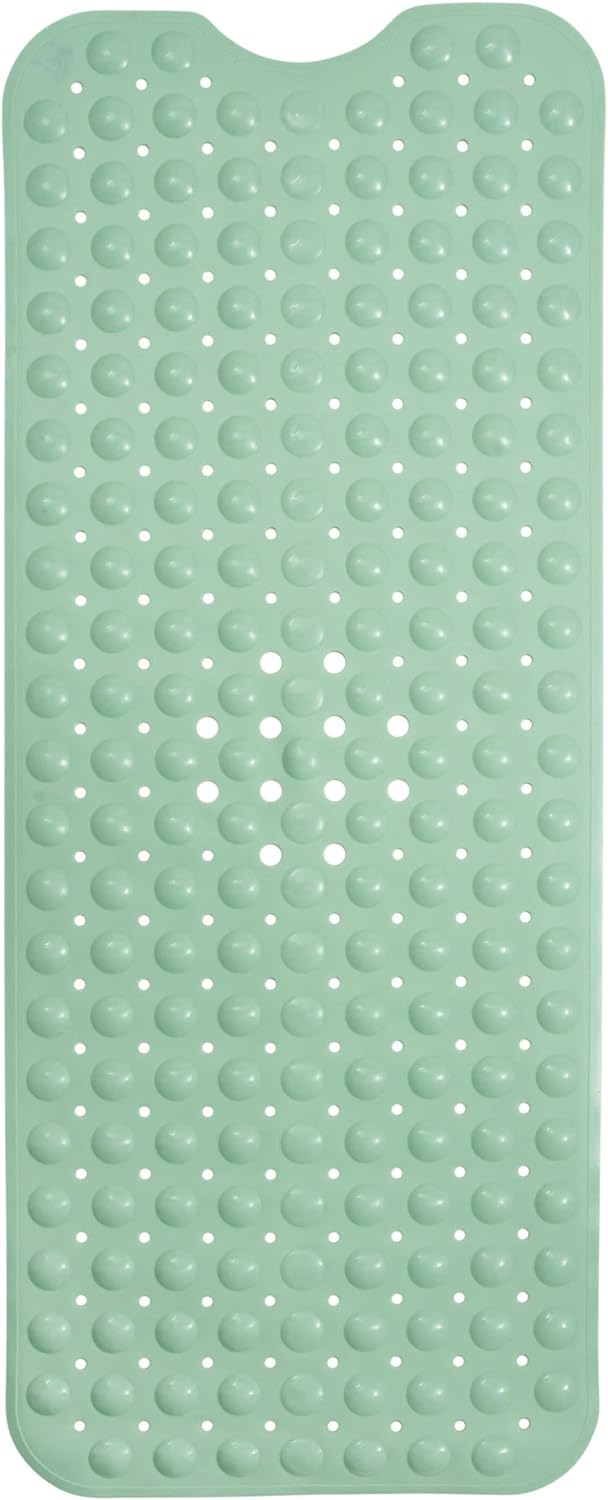 ENKOSI Bath Mat - Large Non Slip Bathtub & Shower Mat - Extra Long 40 x 16 Inch Bathroom Mats for Tub Nonslip Anti Slip Bathmats (40x16 Aqua Green 1-Pack)