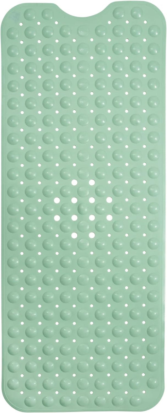 ENKOSI Bath Mat - Large Non Slip Bathtub & Shower Mat - Extra Long 40 x 16 Inch Bathroom Mats for Tub Nonslip Anti Slip Bathmats (40x16 Aqua Green 1-Pack)