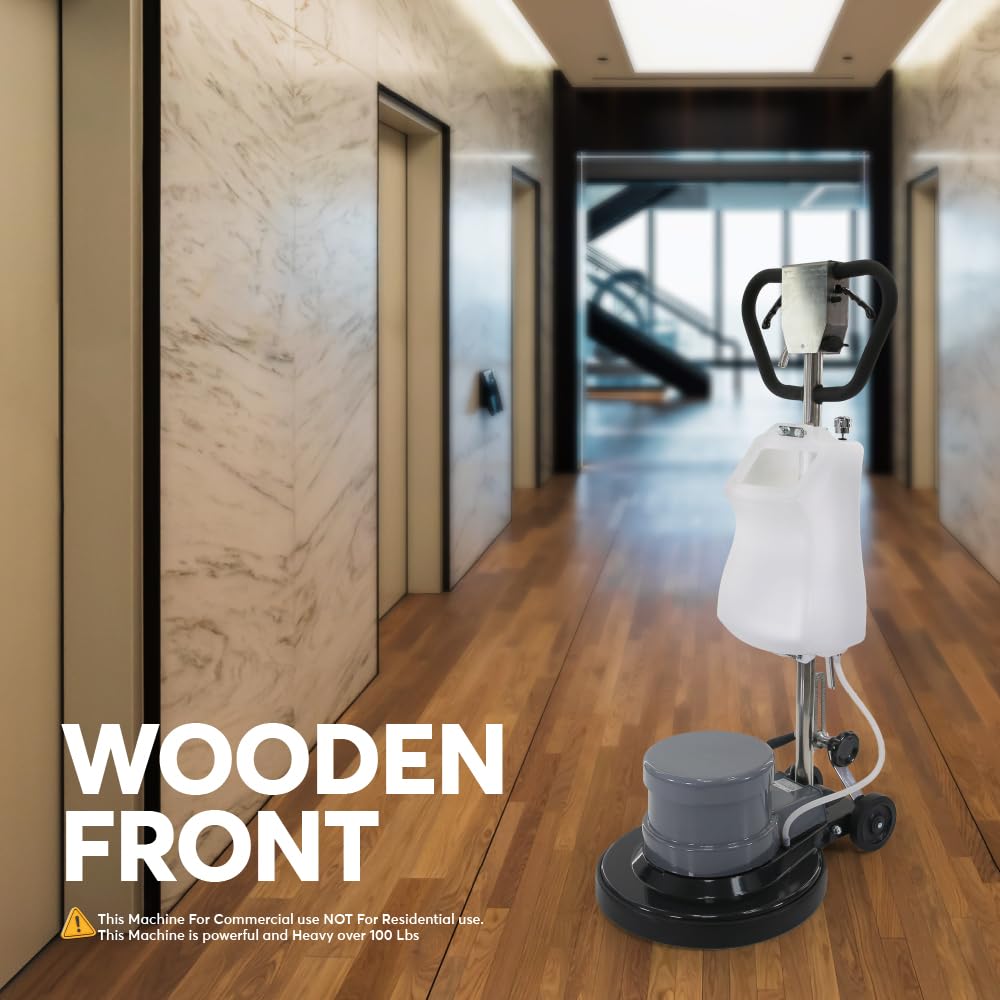 Industrial Floor Polisher Machine with (1 Tank + 2 Brushes + 1 Pad Holder) ,1.5 HP