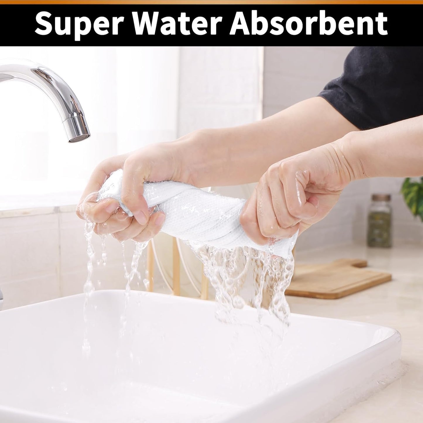 Homaxy 100% Cotton Waffle Weave Dish Cloths - 12 Pack Soft and Absorbent Dish Towels - 12 x 12 Inches Quick Dry Dish Rags - White