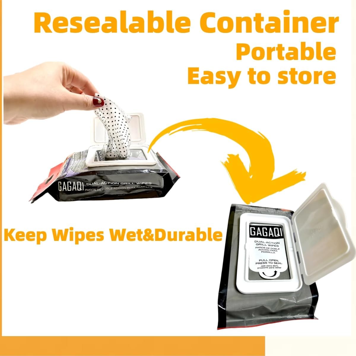 BBQ Dual Action Grill Tough Wipes,Grate and BBQ Disposable Wipes,Cleans and Absorbs Grease and Grime,Oil,Fat, and Dirt on Your Grill,Tools,Patio,Food-Safe,10 PCS Pack Giant Strength Wipes