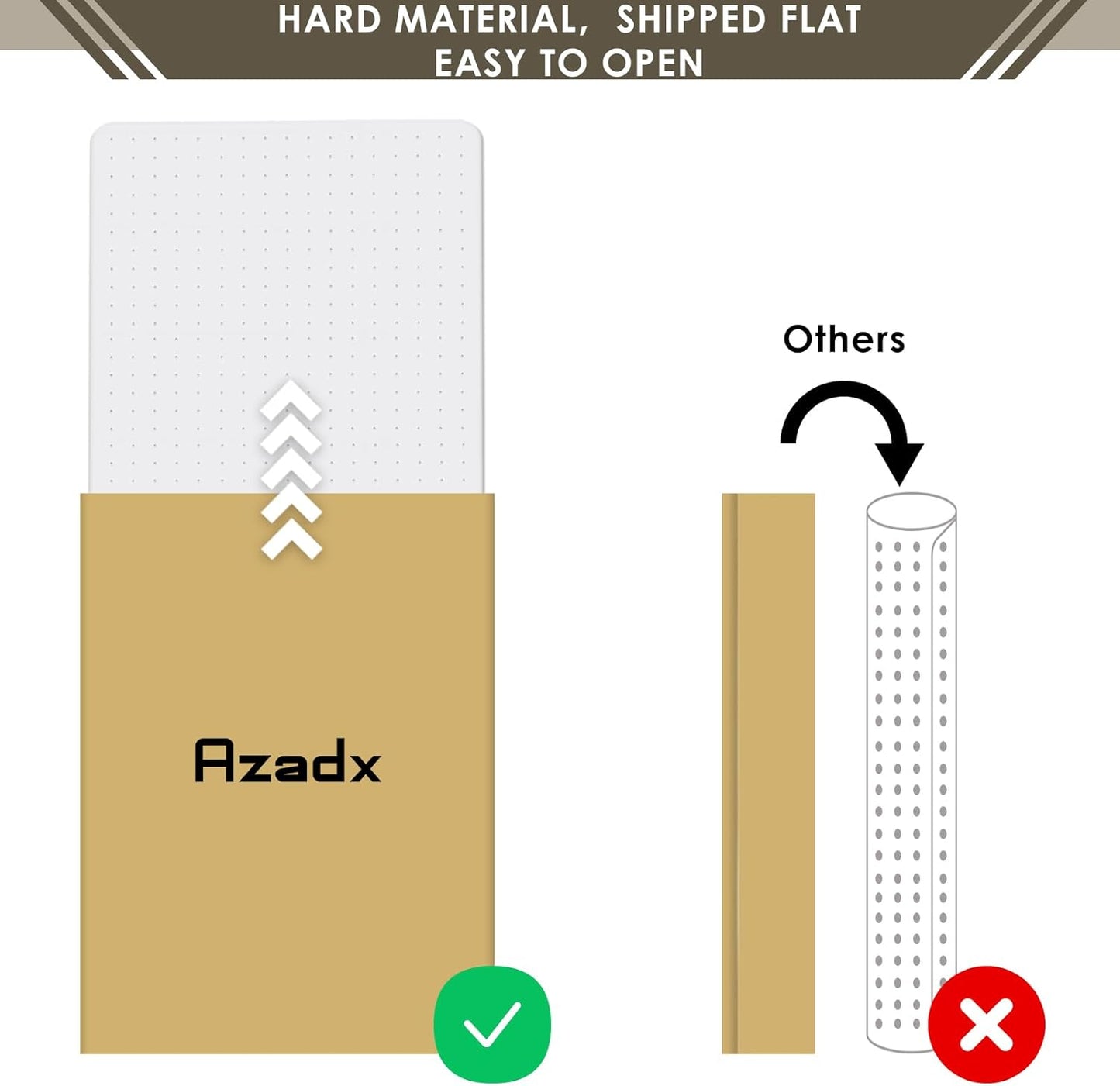 Azadx Heavy Duty Office Chair Mat for Carpet 51" x 63" Hard Material Chair Mat for Carpeted Floor Slip Resistant Carpet Protector for Home Office Easy Glide Desk Floor Mat for Office Chair on Carpets