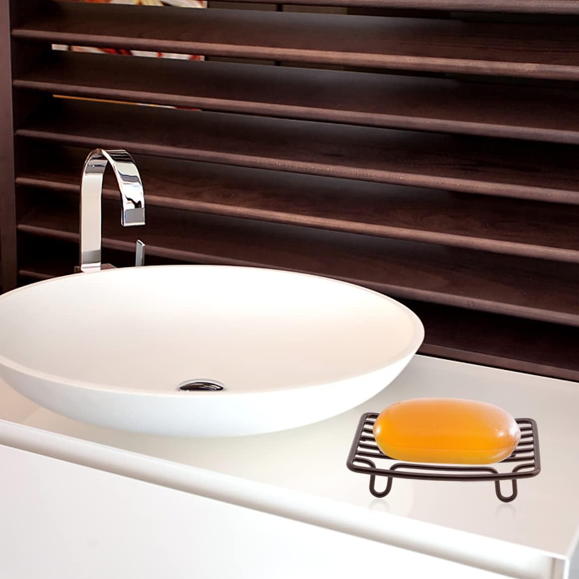 Bar Soap Dish Holder for Shower Bathroom Stainless Steel Rust Proof Self Draining, Bronze-2 Pack