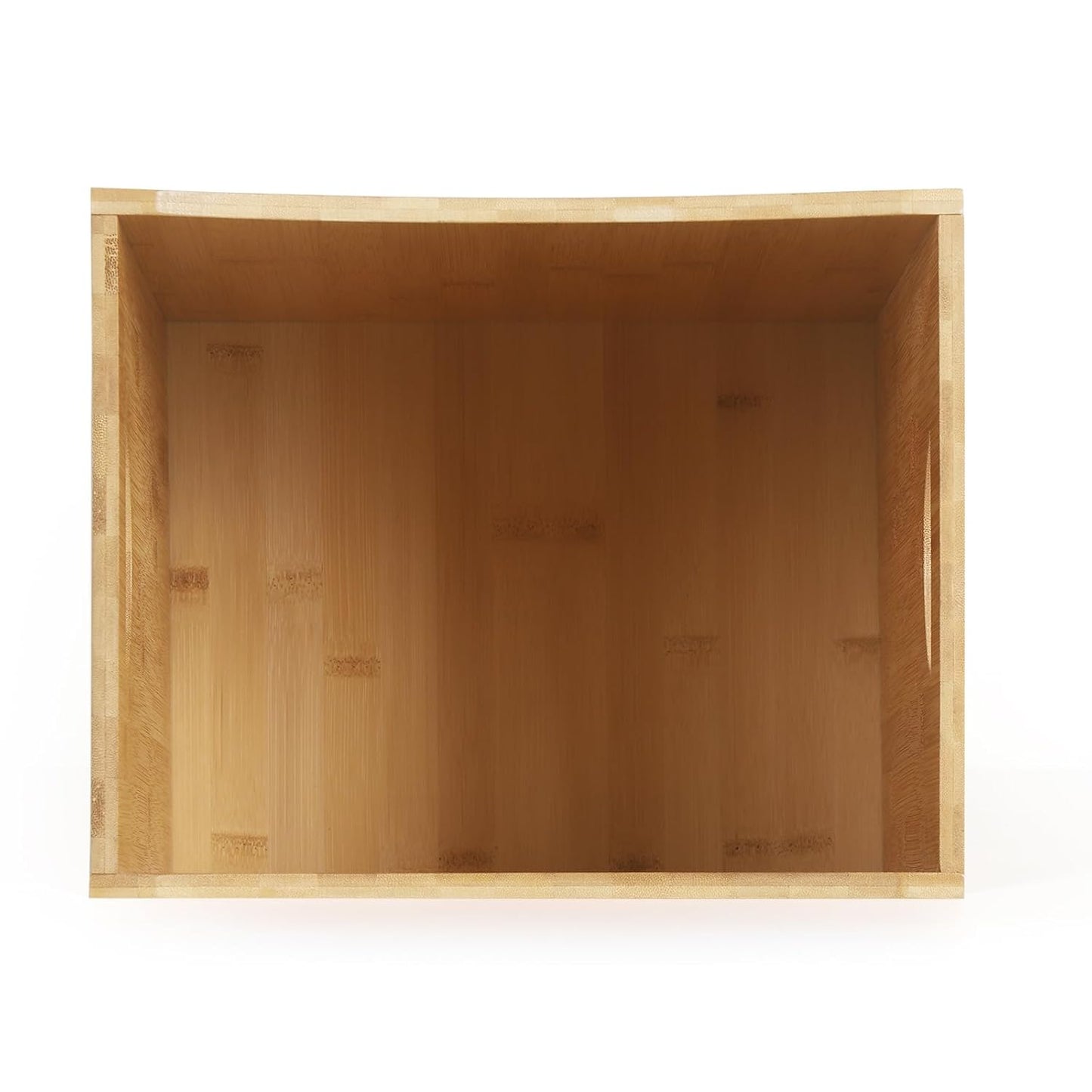 MOOACE Small Wastebaskets, 5 Gallon Trash Can with Handles, Rectangular Waste Baskets Bamboo Garbage Can for Bathroom Kitchen Living Room Office Decorative Under Counter