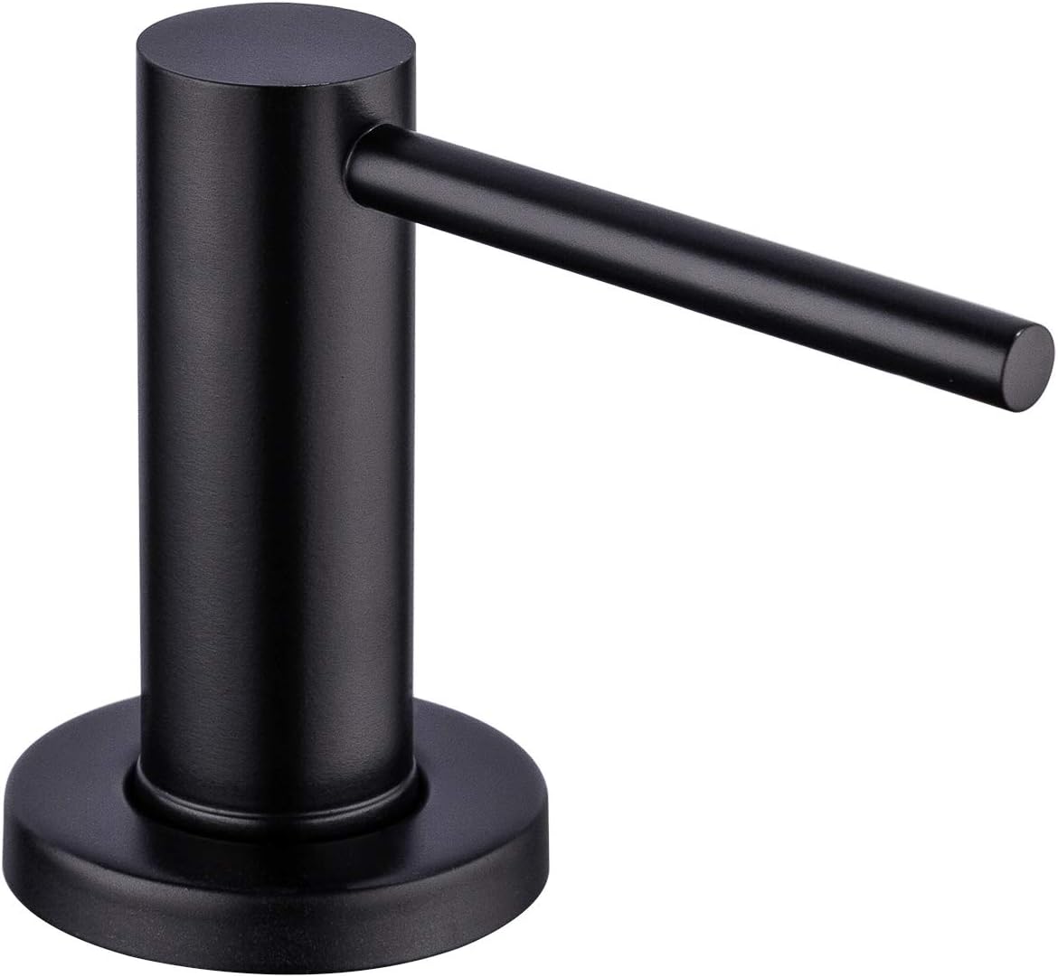 Matte Black Kitchen Sink Soap Dispenser GAPPO Countertop Pump Hand Lotion Built in Bottle Upgrade Stainless Steel Screw