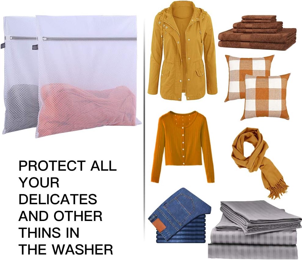 Kimmama Oversize Laundry Bags Mesh Wash Bags, Large Delicates Bag for Washing Machine, Jumbo Laundry Sack for Washing Delicates, Big Clothes, Bed Sheet, Bedcover, Blanket, Curtain, Stuffed Animal Toys