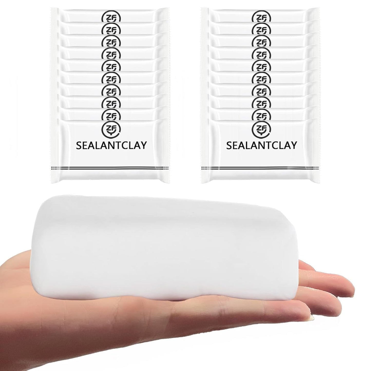 Pack of 20 White Seal Putty Waterproof Duct Seal Repair Sealing Clay, Quick Mending Mud for Drain Connection, Wall Hole, Air Conditioning Hole