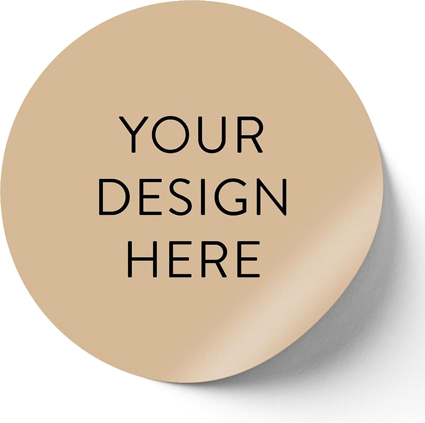 100 Custom Vinyl Stickers - Upload Your own Image, Text, Design, Logo - Personalized Logo Labels for Handmade, Packaging, Bottle, Jars, Candle, Brand Stickers (Brown, 5x5)