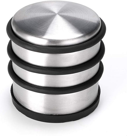 Sumnacon Heavy Duty Floor Door Stopper No Drill, Durability Stainless Steel Door Stops with Anti-Skid Rubber - Contemporary Decorative Safety Door Wedge for Home Office Commercial Industrial