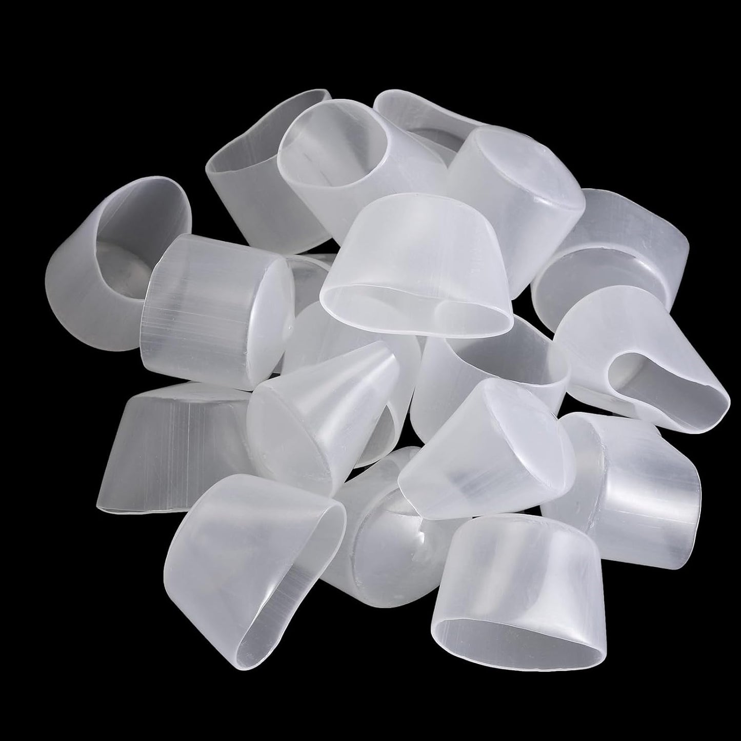 uxcell 20pcs Rubber End Caps 35mm ID Vinyl PVC Round Tube Bolt Cap Cover Screw Thread Protectors Clear