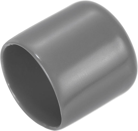 uxcell 20pcs Rubber End Caps 24mm ID Vinyl PVC Round Tube Bolt Cap Cover Screw Thread Protectors Dark Grey