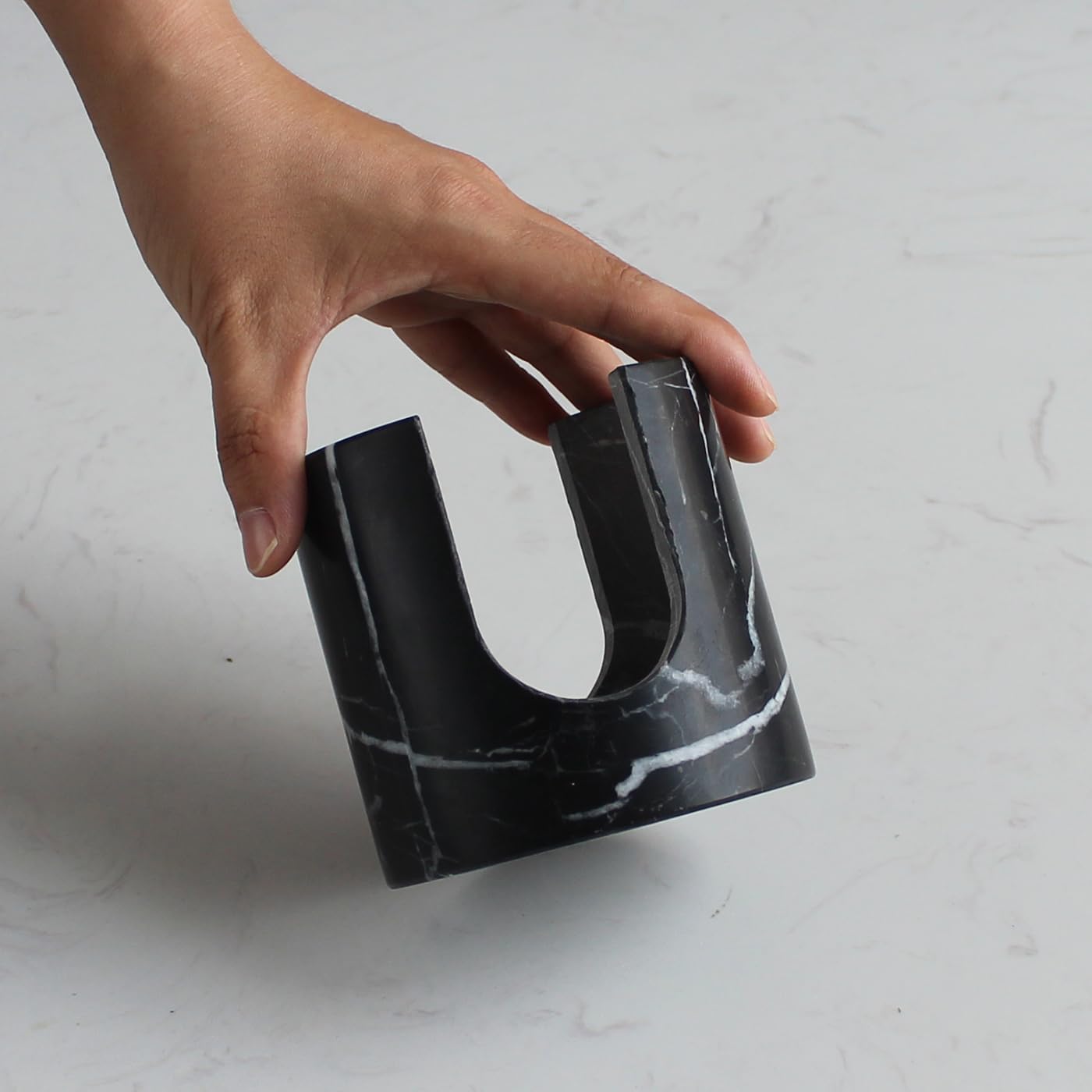 Natural Black Marble Sponge Holder for Kitchen Counter, Drying Rack, Sponge Caddy for Sink Organizer