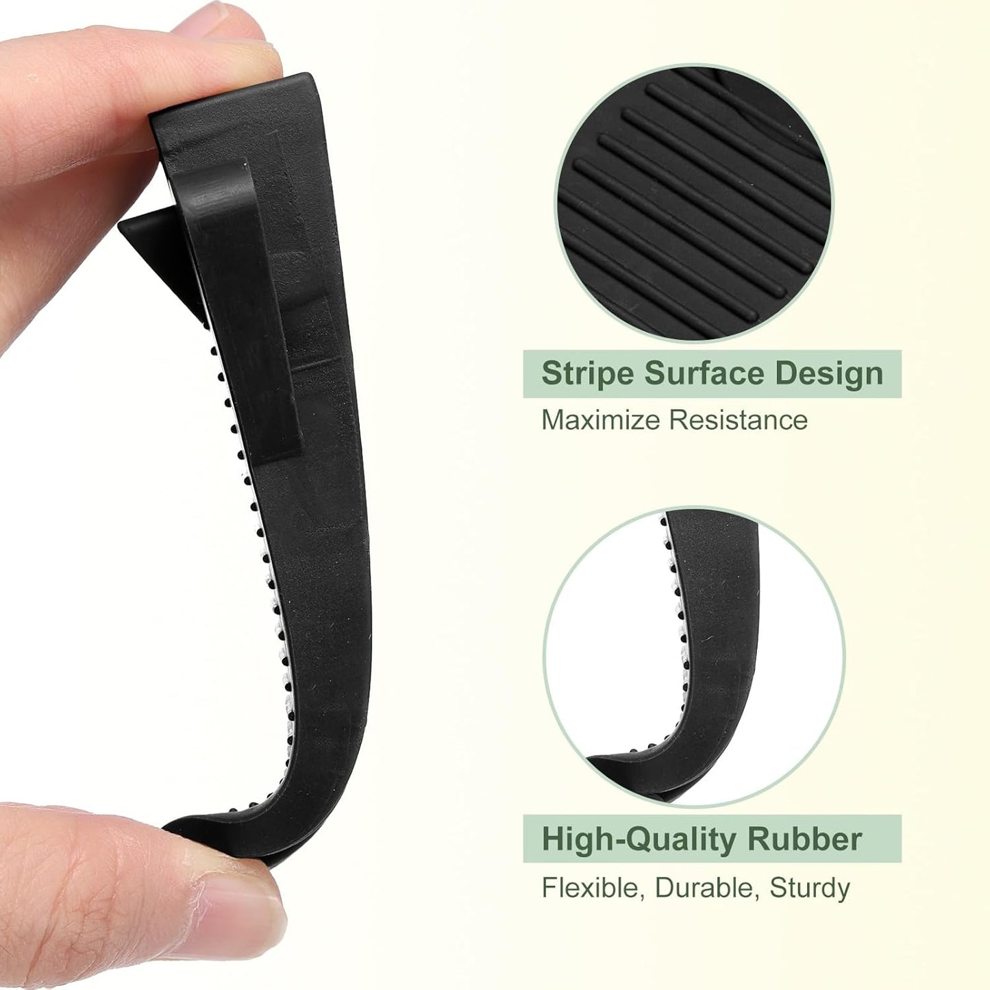 uxcell 4 Pcs Door Stoppers for Bottom of Door, Rubber Stackable Door Stopper Wedge Anti-Slip, 2.13 Inch, Black