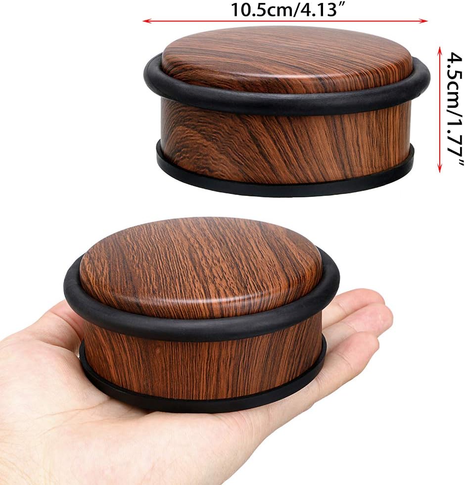 Sumnacon Heavy Duty No Drill Floor Door Stopper - Durability Stainless Steel Door Stops with Anti-Skid Rubber, Contemporary Decorative Door Wedge for Home Office Commercial Industrial, Woodgrain