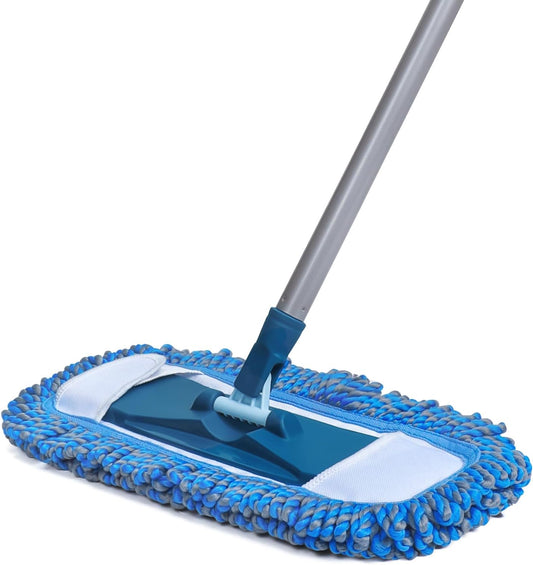 Dust Mop for Hardwood Floors with 57" Long Handle Wet & Dry Mops for Catching Pet Hair and Dust Bunny Microfiber Dust Mops for Vinyl, Wood, Tile, Laminate Flooring