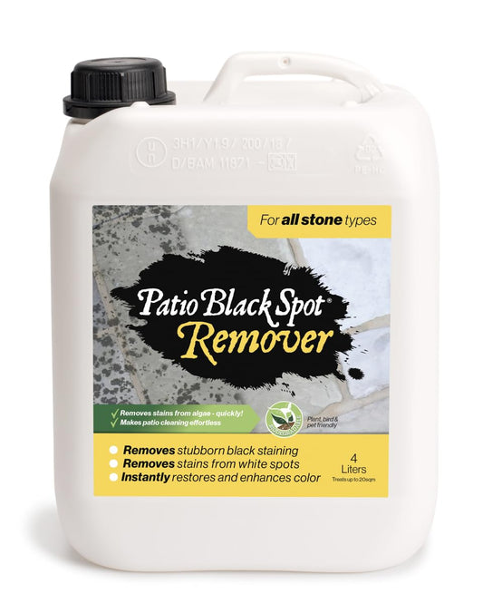 Remover - for All Stone Type - Restore Natural Colour - Removes Staining Caused by Black Lichen, Green Algae and White Fungi - Biodegradable and Acid-Free - 4 L