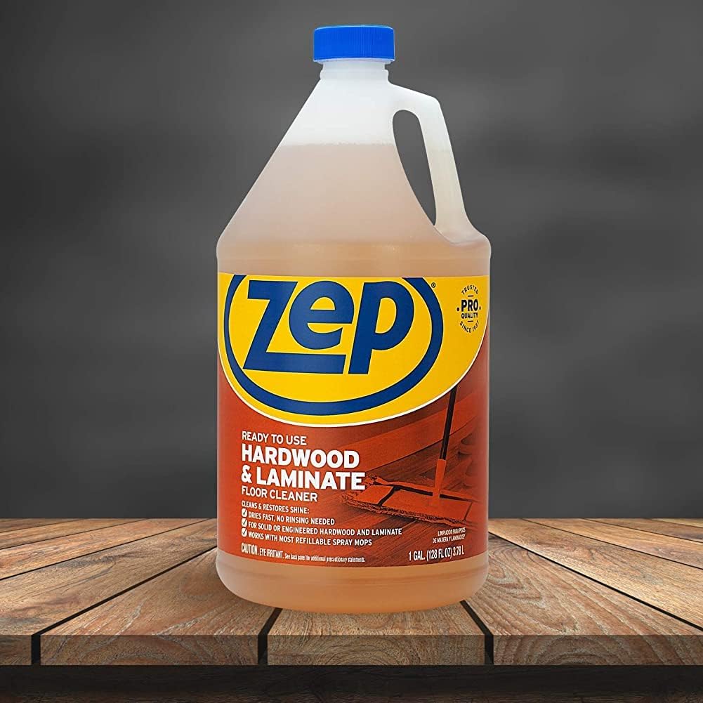 Zep Hardwood & Laminate Floor Cleaner, Brown, 128 fl oz (Pack of 4) (ZUHLF128CT)