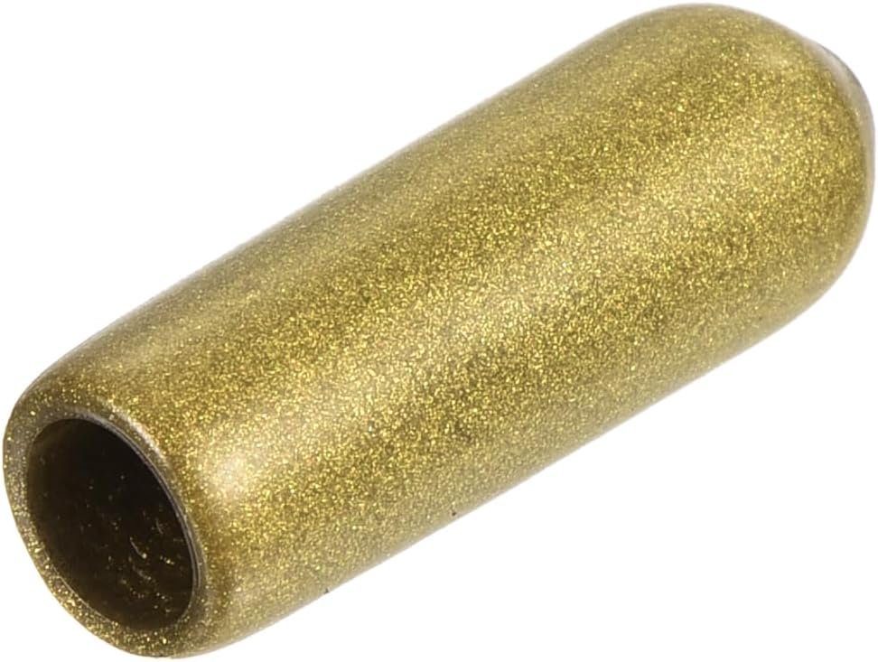 uxcell 20pcs Rubber End Caps 3/16"(5mm) ID Vinyl Round Tube Bolt Cap Cover Thread Protectors Gold