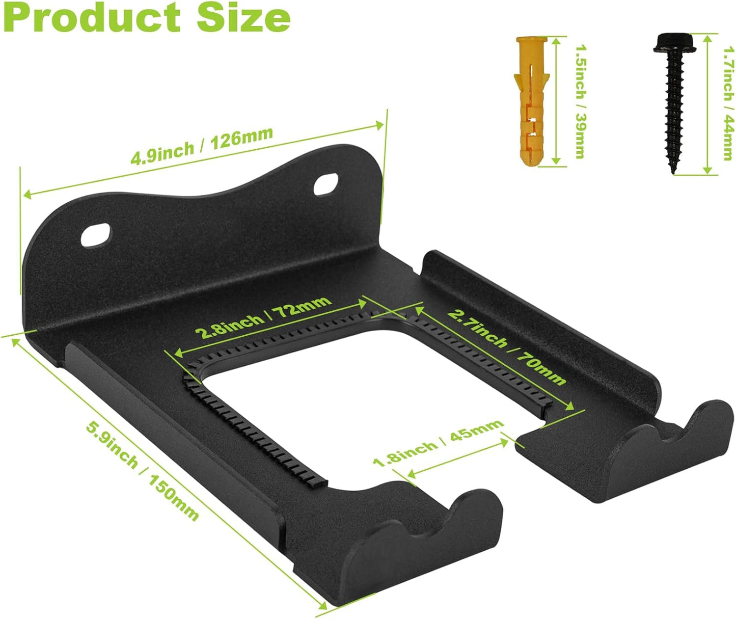 2Pcs Garage Organizer Trimmer Rack,Garden Power Tool Hanger Weed Whackers Holder Wall Mounted for Grass Trimmer, Hedge Trimmer, Garage Trimmer,Garage Organization Storage Shed Organizer