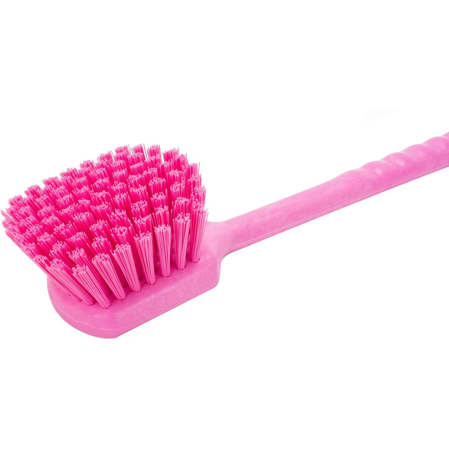 SPARTA 40501EC26 Plastic Large Scrub Brush, Kitchen Brush, Utility Brush With Long Handle For Cleaning, 20 Inches, Pink, (Pack of 6)