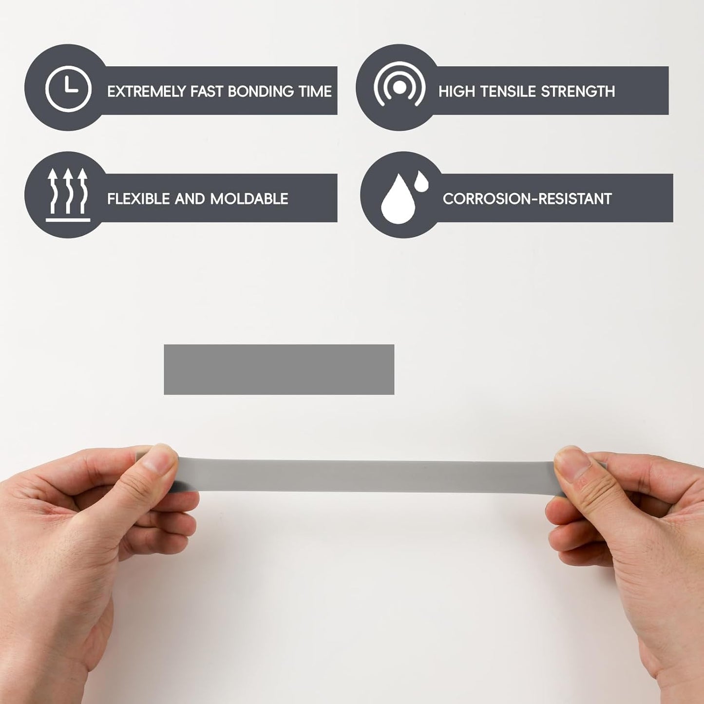 Self Fusing Silicone Tape 2 Rolls 1 in x 10' Grey Waterproof Rescue Tape Rubber Leak Silicone Self-amalgamating Tape for Plumbing, Sealing Pipes, Hose Repair, Outdoor Coax and Tool Fixation