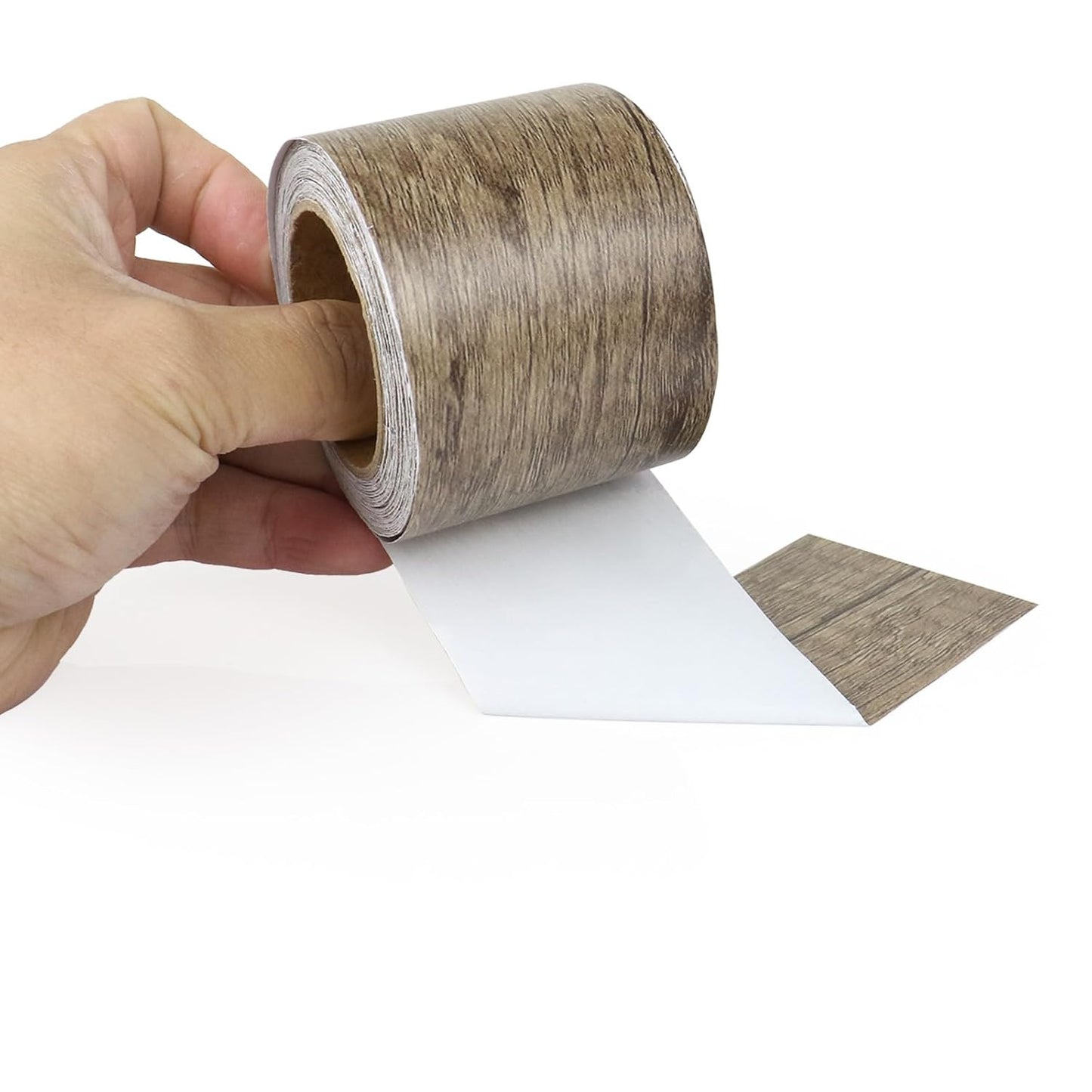 BOMEI PACK Wood Grain Repair Tape,Self Adhesive Repair Patch for Furniture, Floors, Cabinets, Windows, Doors, RV, Home Decor and DIY Projects (1, Grey Coffee)