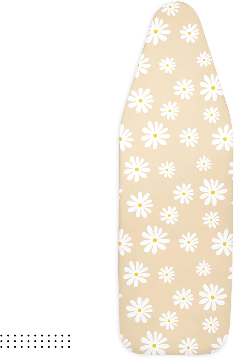 Encasa XO Ironing Board Cover and Pad 28"x12" - Thick 3mm Felt Padding, Drawstring Tightening & Lock, Easy Fit, Scorch & Stain Resistant, Fits Mini Ironing Board - Daisy Beige