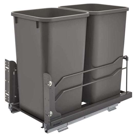 Rev-A-Shelf 53WC-1527SCDM-213 Double 27 Quart Pull-Out, Orion Gray