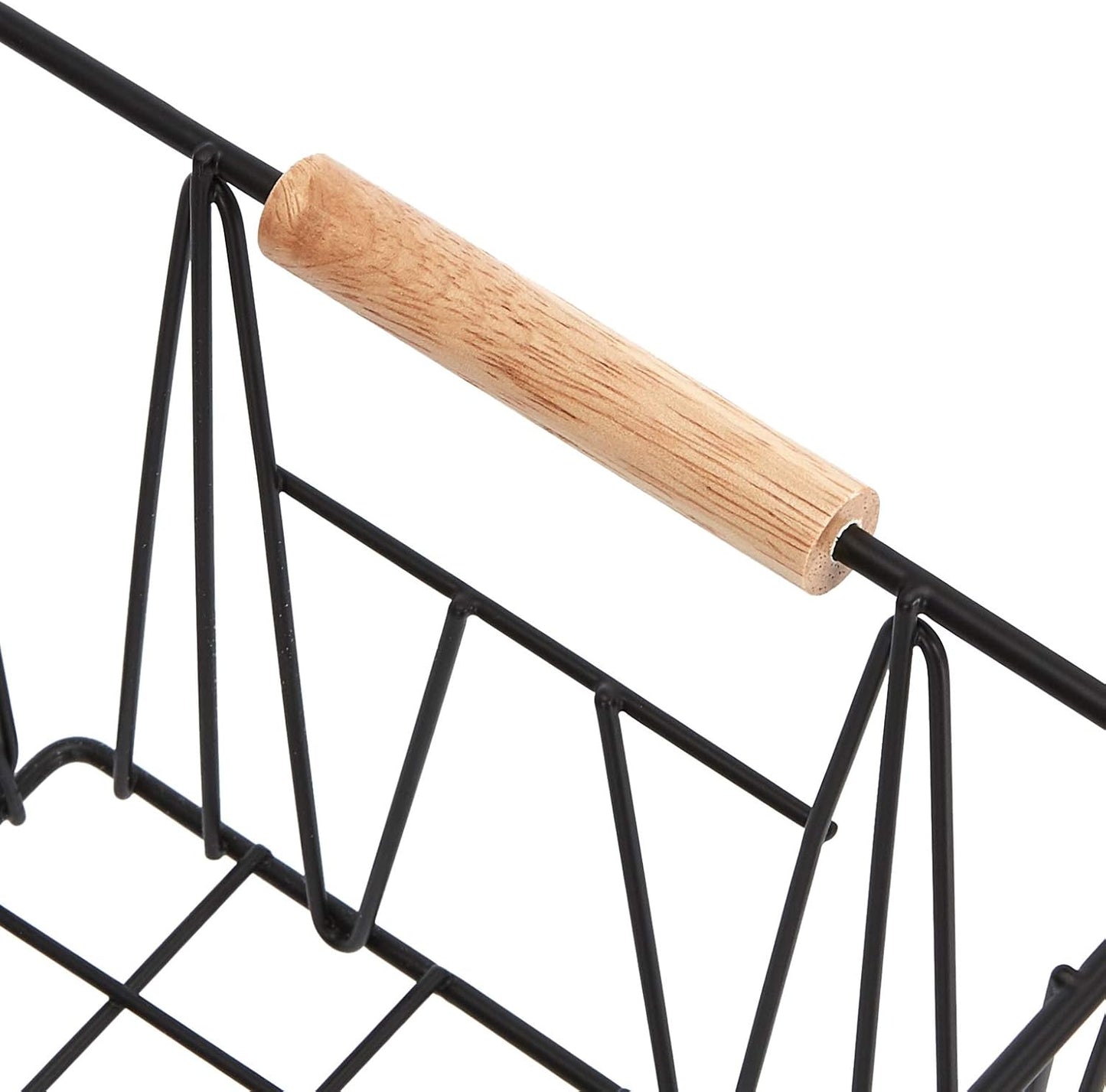 Amazon Basics Rectangular Wire Storage Baskets, Set of 3, Standard, Black