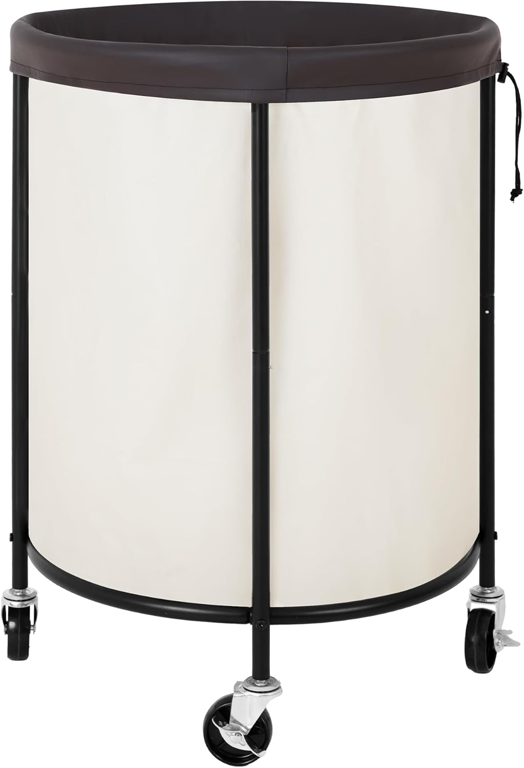 StorageWorks Rolling Laundry Basket, Laundry Hamper with Wheels, Laundry Room Organization and Storage, Dirty Clothes Cart for Bathroom, Bedroom, Beige