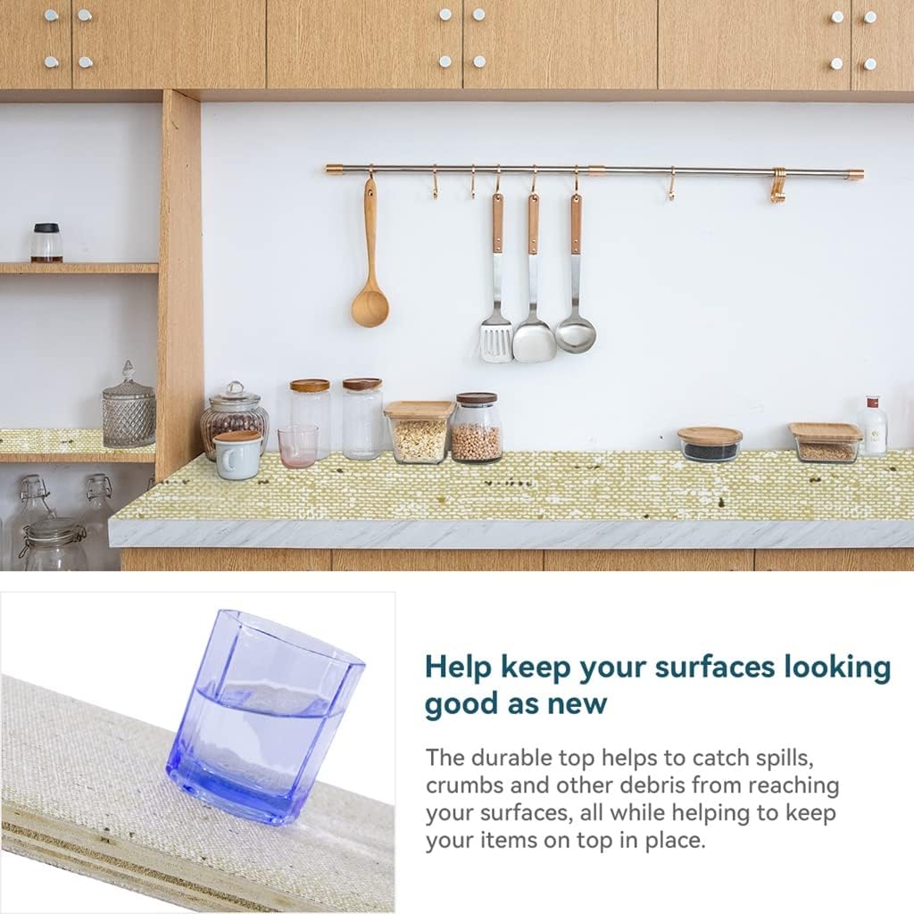 Non Adhesive Shelf Liner 20 Inch x 30 Feet Kitchen Cabinet Liner, Anti-Slip Cabinet Liner, Waterproof Drawer Liner, Kitchen Cabinet Liners for Shelves Easy to Trim