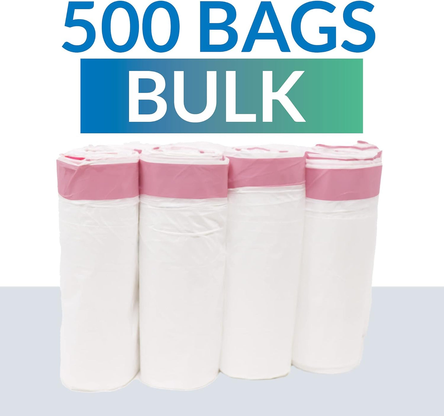 Reli. 6-10 Gallon Trash Bags Drawstring | 500 Count Bulk | 22"x23" | 6, 8, 10 Gallon Drawstring Garbage Bags | White Trash Can Liners | Small - Medium