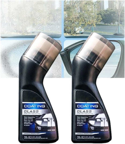 Micromolecular Anti-Fog Coating Wiper–Keeps Your Windshield Clear & Fog, Car Anti-Fog Agent with Applicator, Magic Gem Coating Glass, Anti Fog for Car Windshield,Windows,Mirrors,Glasses (2PCS)
