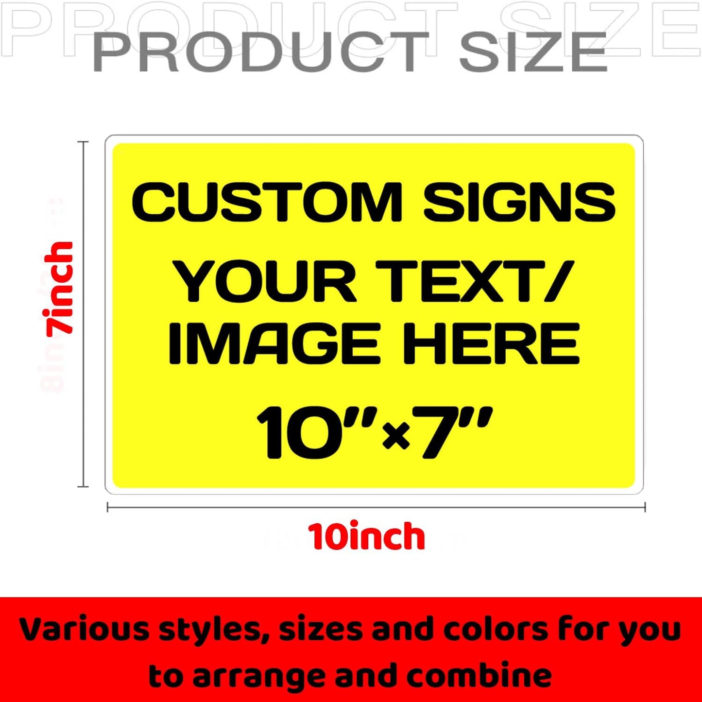 Personalized Aluminum Weatherproof Metal Signs - Multiple Sizes, Custom Text & Picture, Hazard, Garden, Custom Door Signs