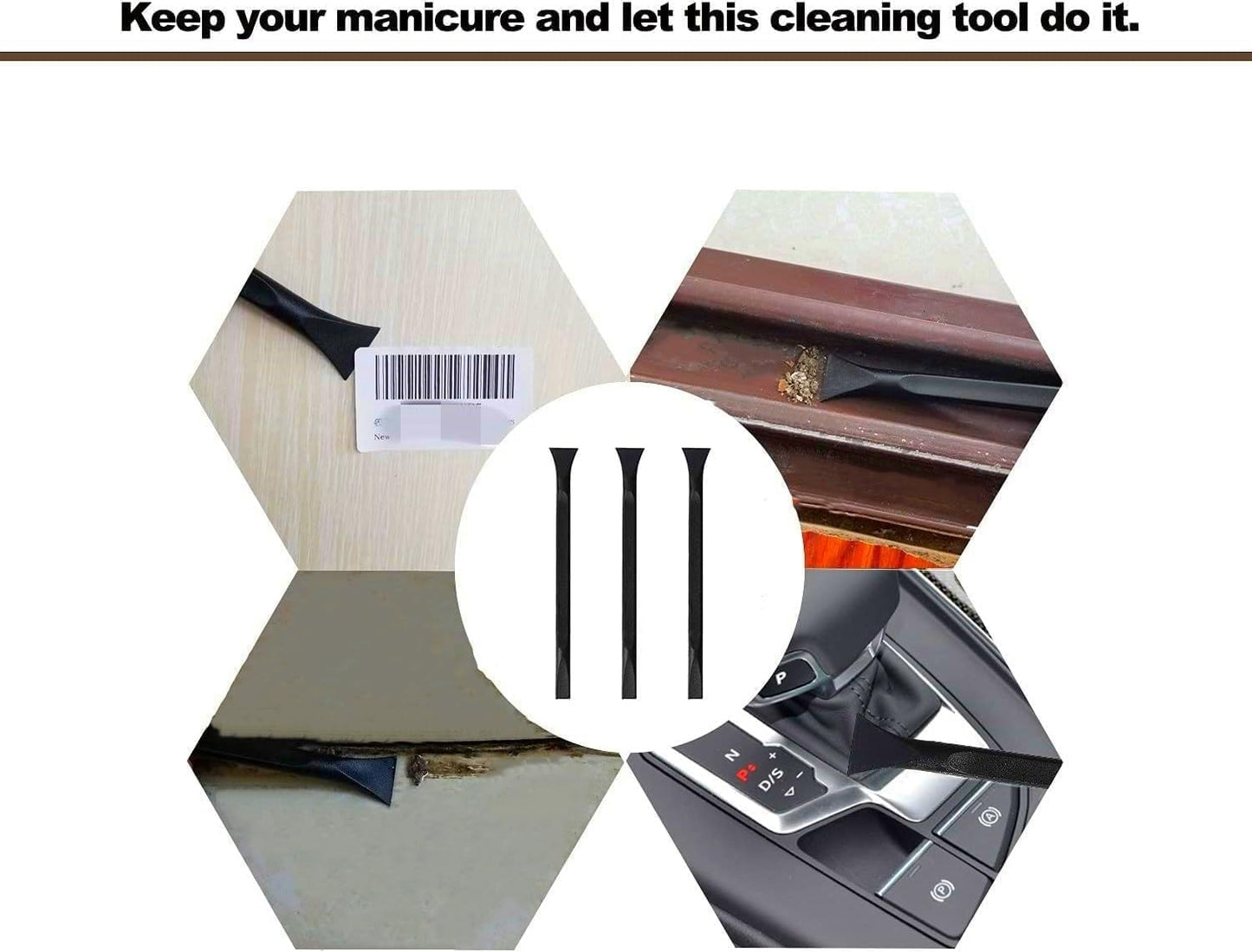 Tpyx Scraper Small Plastic Scraper Tool, Multi-Purpose Scraper Non-Scratch Cleaning Tool, Used in Narrow Spaces and Gaps, Perfect for Removing Oil stains, Labels, Food, Dirt, Paint, Etc. (3)