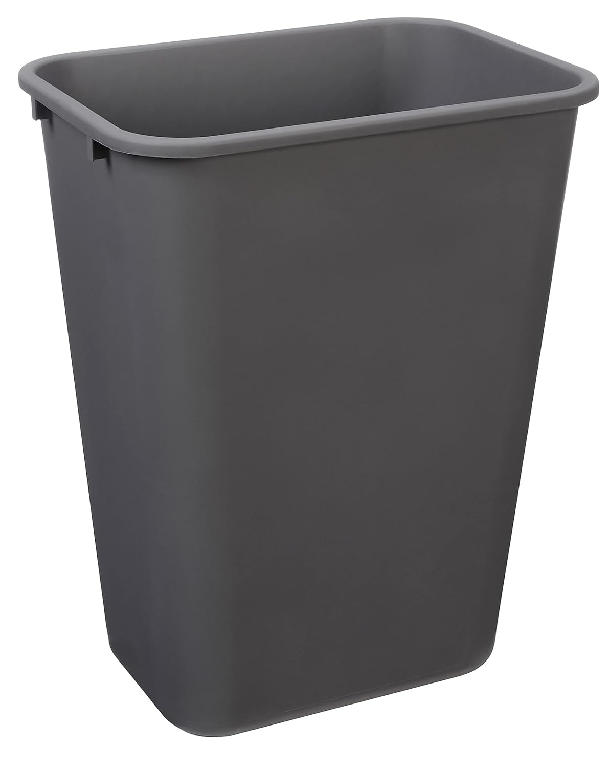 Amazon Basics Rectangular Commercial Office Wastebasket, 10 gallons (Pack of 1), Grey (Previously AmazonCommercial brand)