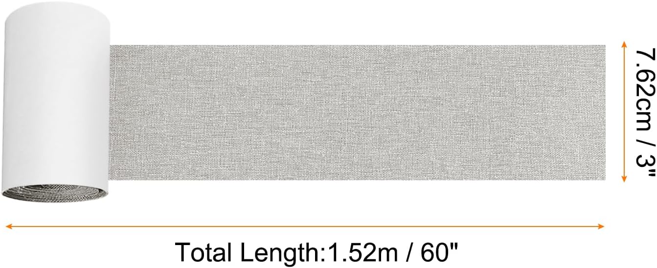 Repair Patches Repair Tape Self-Adhesive DIY Repair Patch Linen Gear Patch for Sofa, Furniture, Chair, Clothing,Tents,3x60 Inch,Slight Grey
