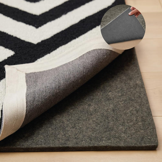 GORILLA GRIP Felt and Natural Rubber Stay in Place Slip Resistant Rug Pad, 1/4in Thick, 5x7 FT Protective Padding Under Area Rugs, Cushioned Gripper Pads, Carpet Runners, Hardwood Floors Protection
